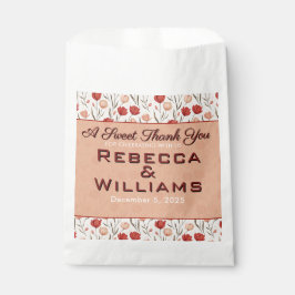 Vintage Tulip Destination Wedding Favor Bag Bedankzakje