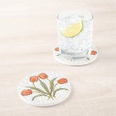 Vintage Tulip Morris Schilderijencollectie Zandsteen Onderzetter (Zijkant)