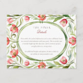Vintage Tulip Wedding Details Enclosure Informatiekaartje (Voorkant)