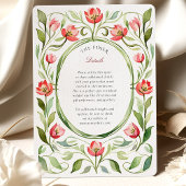 Vintage Tulips Bridal Shower Kaart