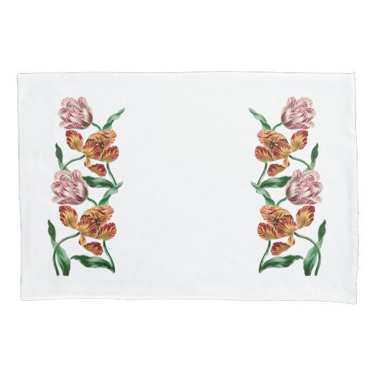 Vintage Tulp Botanische Illustratie Kussensloop (Voorkant)