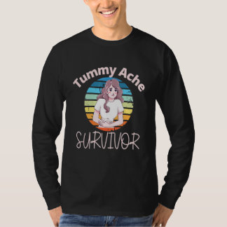 Vintage Tummy Ache Survivor Stomachache IBS Women  T-shirt