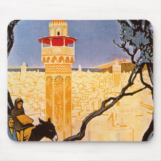 Vintage Tunis Mousepad Muismat (Voorkant)