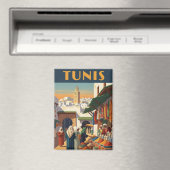 Vintage Tunis Tunesië Reizen Magneet (Insitu (Vaatwasser))