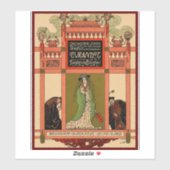 Vintage Turandot Opera Art Nouveau Sticker (Vel)