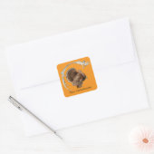 Vintage Turk vierkante sticker (Envelop)