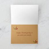 Vintage Turkey Parade Thanksgiving Card Feestdagen Kaart (Binnen)