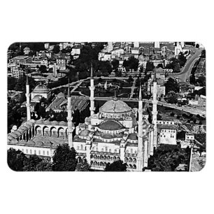 Vintage Turkije Istanbul blauwe moskee overzicht 1 Magneet