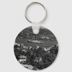 Vintage Turkije Istanbul Bosphorus fort Doek Sleutelhanger