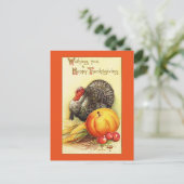 Vintage Turkije met voedsel Briefkaart (Staand voorkant)