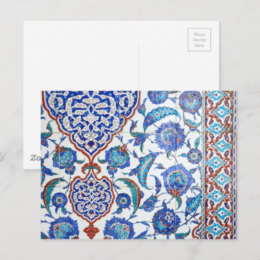 Vintage turkse tegels briefkaart (Voorkant / Achterkant)