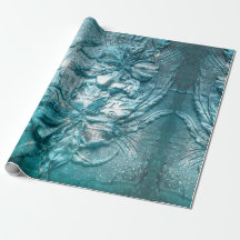 Vintage Turquoise Bloemmotief Patroon Glitter Fonk