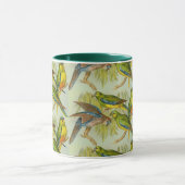 Vintage Turquoise Parrot Mok (Midden)