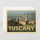 Vintage Tuscany Travel Briefkaart (Voorkant / Achterkant)