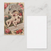 Vintage Twee Angels met bloemen Visitekaartje (Voorkant / Achterkant)