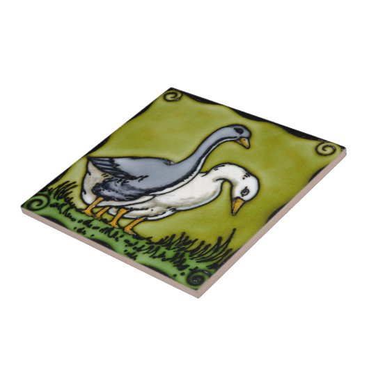 Vintage Twee Eenden Tegeltje (Zijkant)