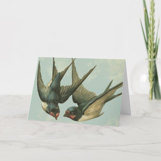 Vintage twee slikt kaart (Voorkant)