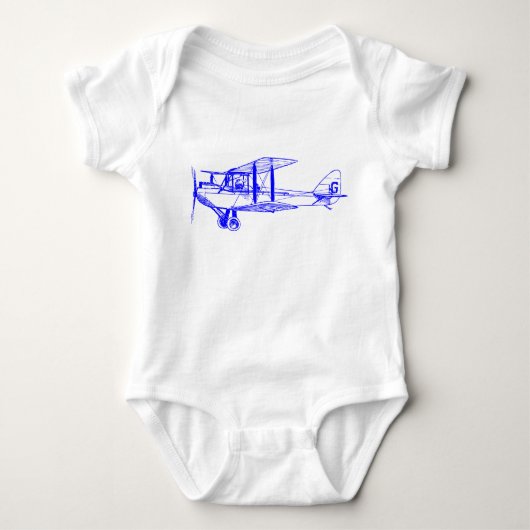 Vintage tweedekker - Blauw Romper (Voorkant)
