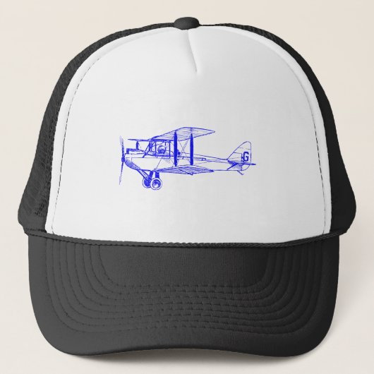 Vintage tweedekker - Blauw Trucker Pet (Voorkant)