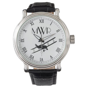 Vintage tweedekker met monogram horloge