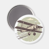 Vintage tweedekker piloot magneet (Voorkant / Achterkant)