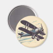 Vintage tweedekker piloot magneet (Voorkant / Achterkant)