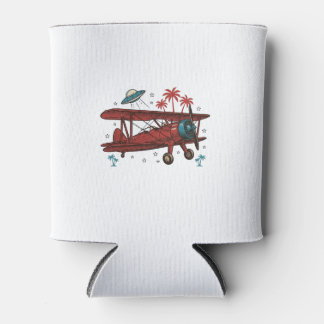 Vintage tweedekker UFO Tropisch Reis T-shirt ontwe Blikjeskoeler