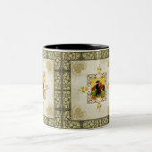 vintage tweekleurige koffiemok (Center)