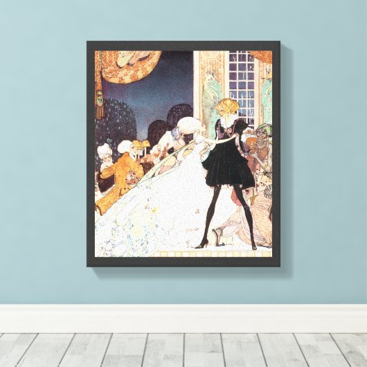 Vintage Twelve Dancing Princesses van Kay Nielsen Canvas Afdruk (Insitu (Houten vloer))