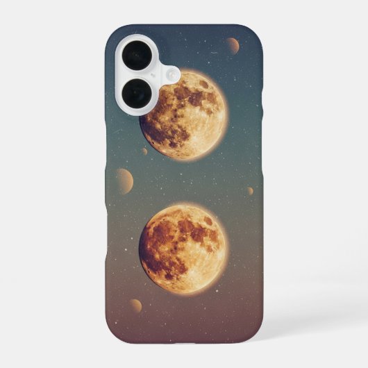 Vintage Two Moons iPhone 16 Hoesje (Achterkant)