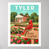 Vintage Tyler Texas Poster (Voorkant)
