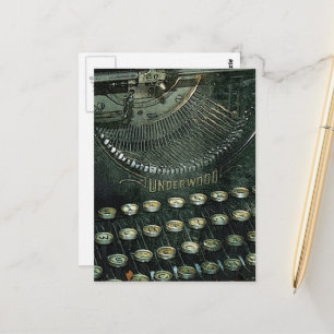 Vintage typemachine Mixed Media Collage Briefkaart