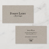 Vintage Typografie Kraft Visitekaartje (Voorkant / Achterkant)