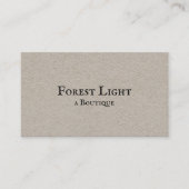 Vintage Typografie Kraft Visitekaartje (Voorkant)