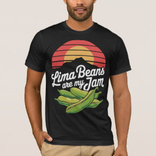 Vintage Typografie Lima bonen zijn mijn passie Ete T-shirt