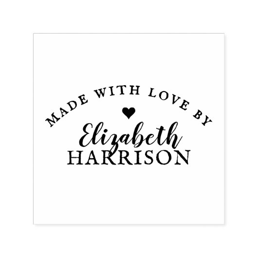 Vintage Typografie Met Liefde Gemaakt Persoonlijk Zelfinktende Stempel (Design)