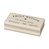 Vintage typografie minimale hart retouradres rubberstempel (Stempel)