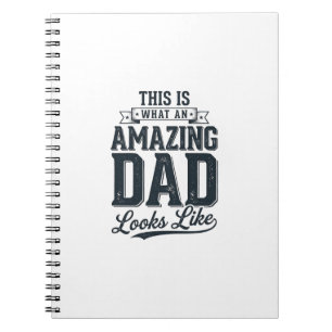 Vintage typografie shirt ontwerp voor Amazing Dad_ Notitieboek