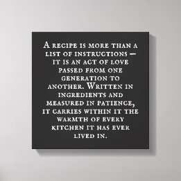 Vintage Typography Rustic Kitchen Quote Canvas Afdruk