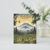 Vintage Ubud Bali Indonesia Travel Briefkaart (Staand voorkant)
