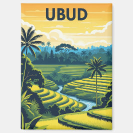 Vintage Ubud Bali Indonesia Travel Magneet