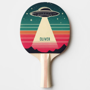 Vintage UFO bij zonsondergang Persoonlijk Tafeltennisbatje