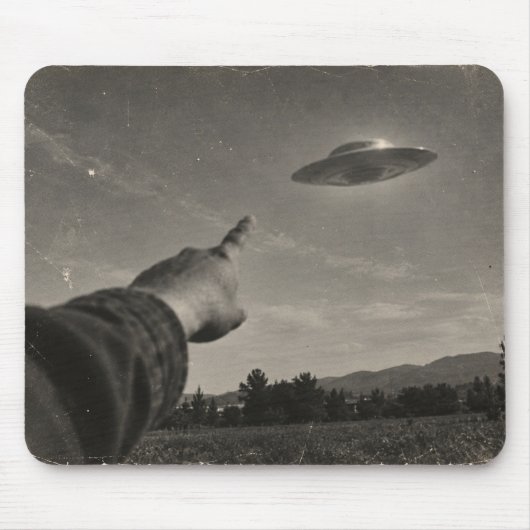 Vintage UFO Sighting Muismat (Voorkant)