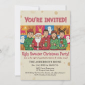 Vintage Ugly Sweater Christmas Party Casual  Kaart (Voorkant)