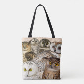 Vintage Uil Collage Tote Bag (Achterkant)