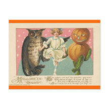 Vintage Uil en kobold Halloween