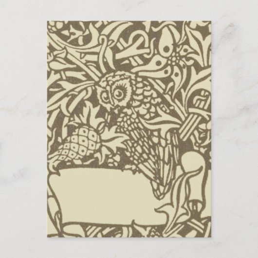 Vintage Uil Ex Libris Arts-and-Crafts Walter Crane Briefkaart (Voorkant)
