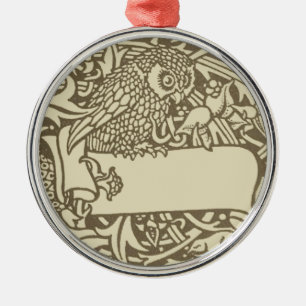 Vintage Uil Ex Libris Arts-and-Crafts Walter Crane Metalen Ornament