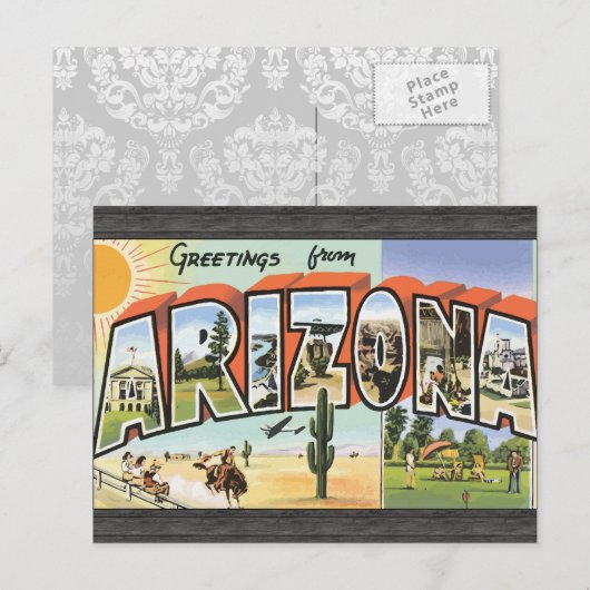 Vintage uit Arizona Briefkaart (Voorkant / Achterkant)