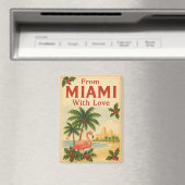 Vintage Uit Miami Met Liefde Kerst  Magneet (Insitu (Vaatwasser))
